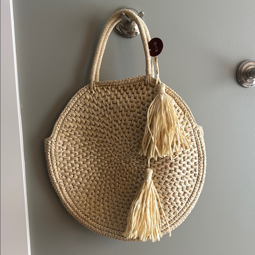 Mark & Graham Cream Tote Bag with Woven Design